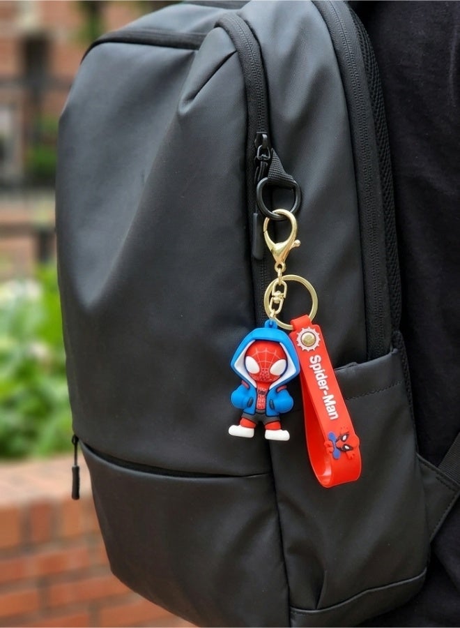 MARVEL Superhero Spider-Man 3D Keychain with Bag Charm & Strap, Durable Key Ring, Backpack & Handbag Accessory, Gift for Kids and Spider-Man Fans - Image 3