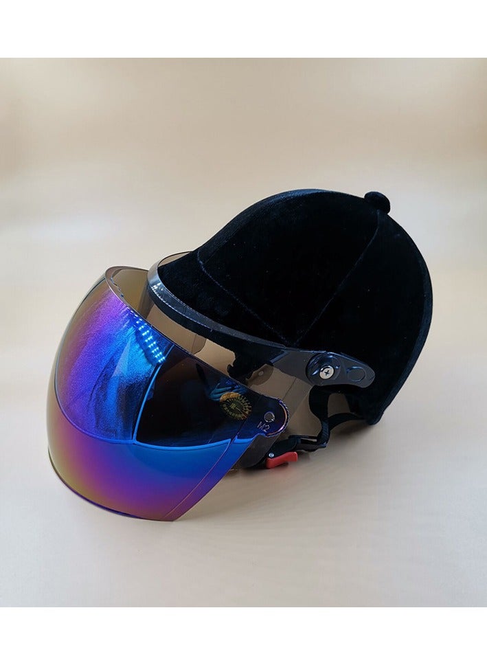 CORSA New Velvet Cloth UV Protective Mirror Riding Outdoor Protective Helmet 