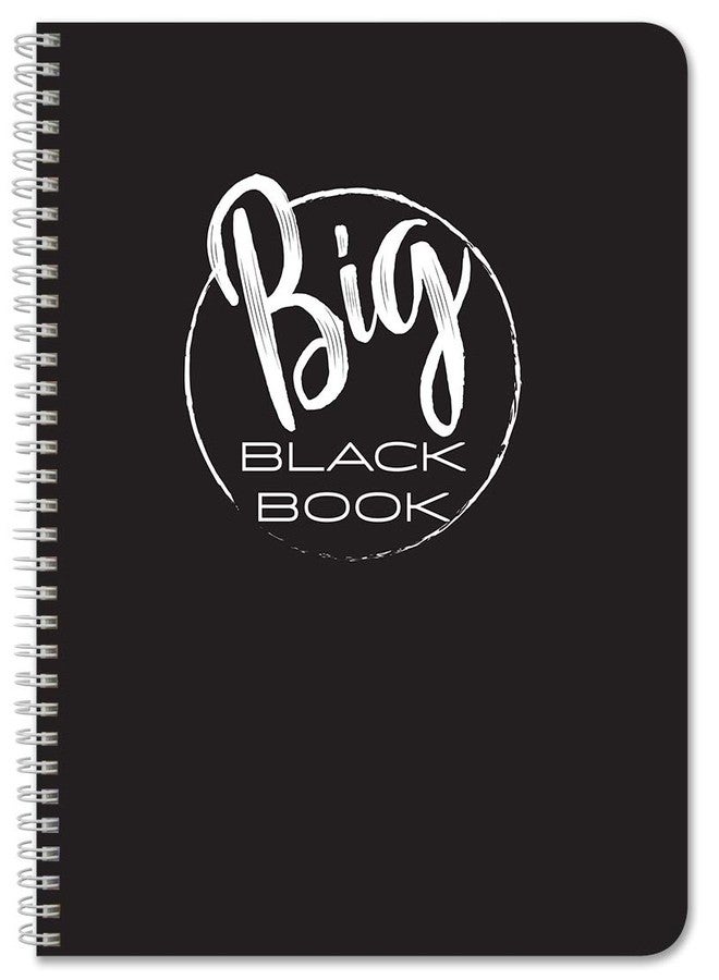 BookFactory Big Black Book/Address Book - 100 Pages, 8.5'' x 11'', Wire-O (Made in USA) - Image 1