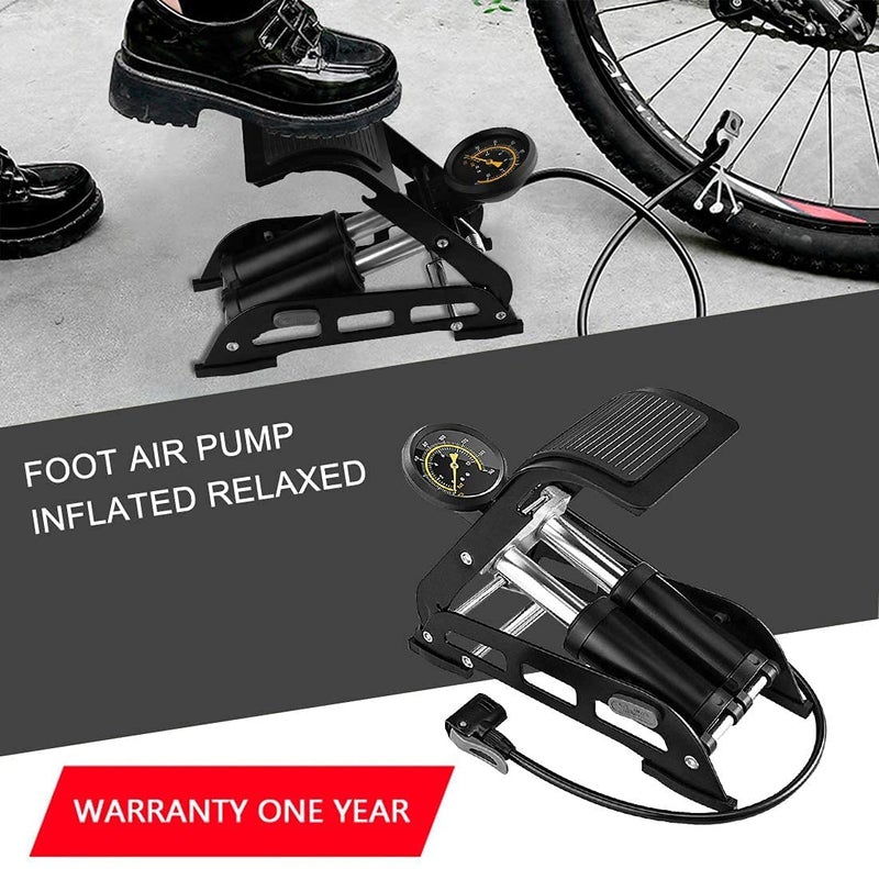 Kriq Double Cylinder Portable High Pressure Foot Air Pump Compressor for Car and Bike Air Pump for Motorbike, Cars, Bicycle for Football, Cycle Pumps for Bicycle, Car. - Image 4
