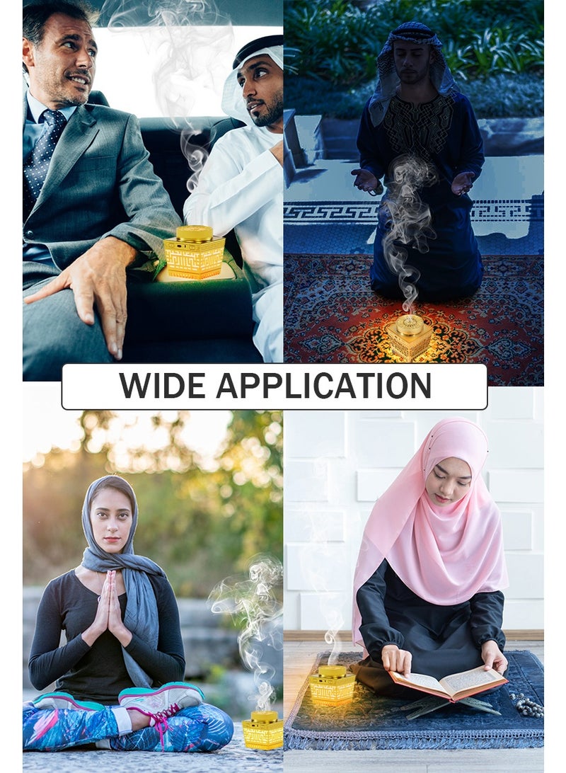 Quran Speaker and Mini Incense Burner Bakhoor, Bakhoor Electric Burner with Remote Control to Play 114 Quran Chapters, Multi-Color Changing Bluetooth Speaker, Night Light MP3 Music Player - Image 4