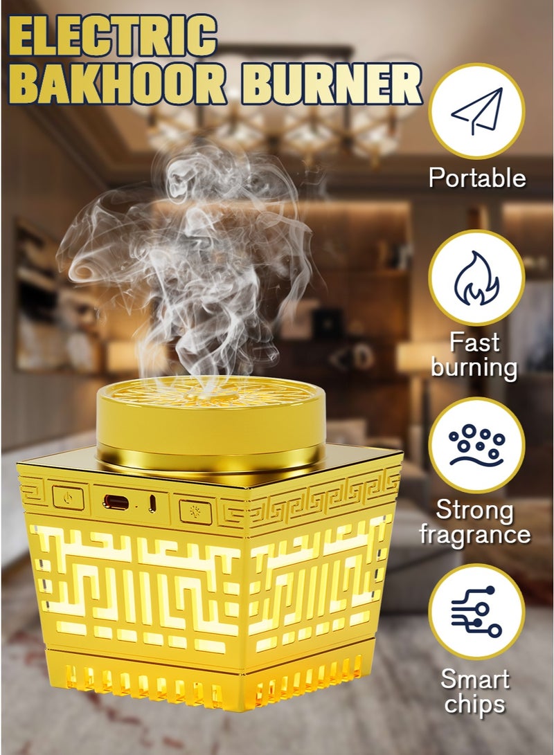 Quran Speaker and Mini Incense Burner Bakhoor, Bakhoor Electric Burner with Remote Control to Play 114 Quran Chapters, Multi-Color Changing Bluetooth Speaker, Night Light MP3 Music Player - Image 5
