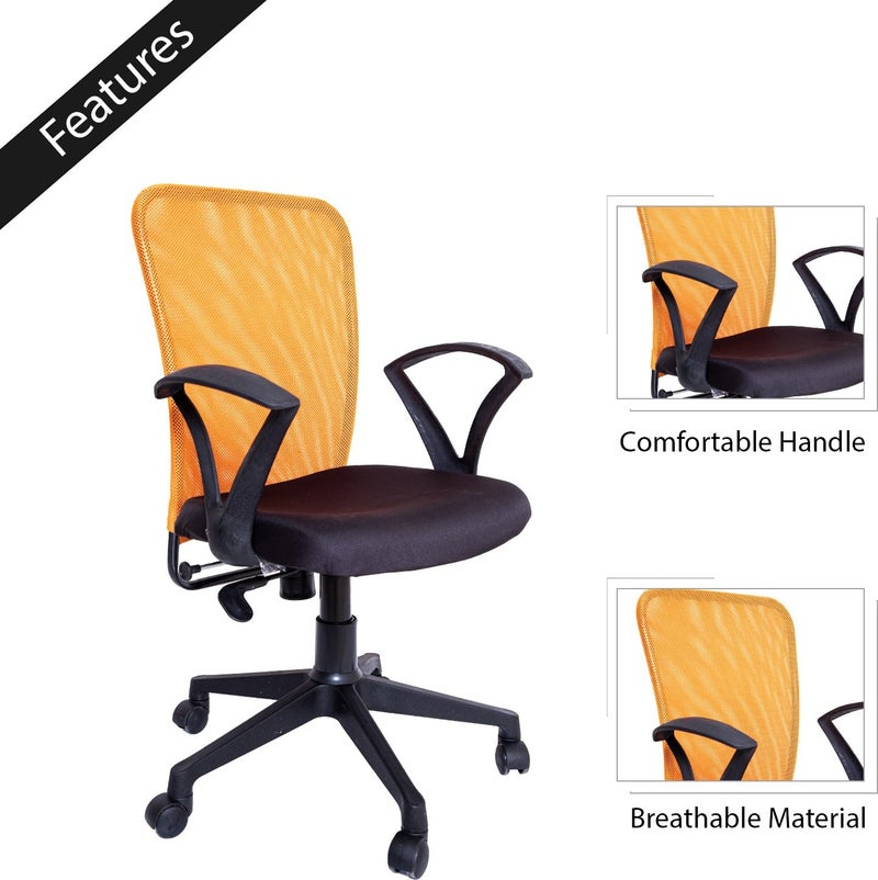 AUGASTRA A017 Mesh Office Executive Chair Orange DIYDoItYourself - Image 5
