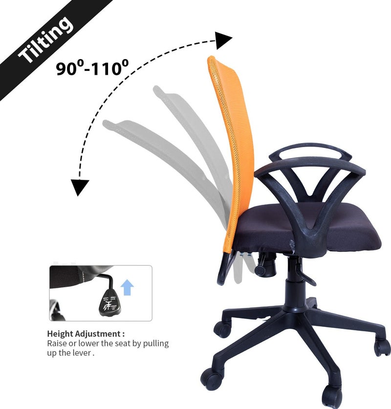 AUGASTRA A017 Mesh Office Executive Chair Orange DIYDoItYourself - Image 3