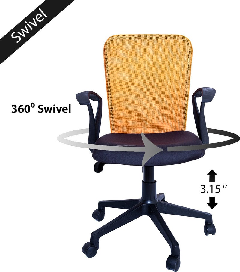 AUGASTRA A017 Mesh Office Executive Chair Orange DIYDoItYourself - Image 4