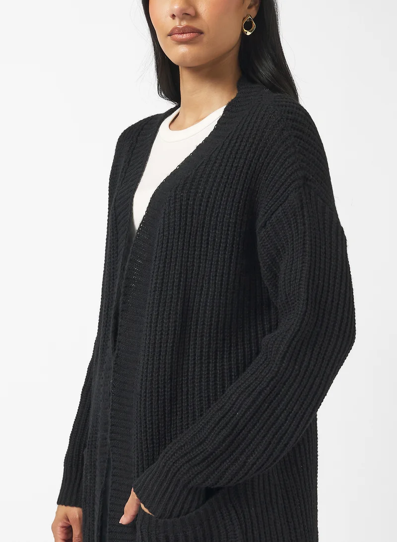Ginger Longline Kniited Cardigan with Pockets