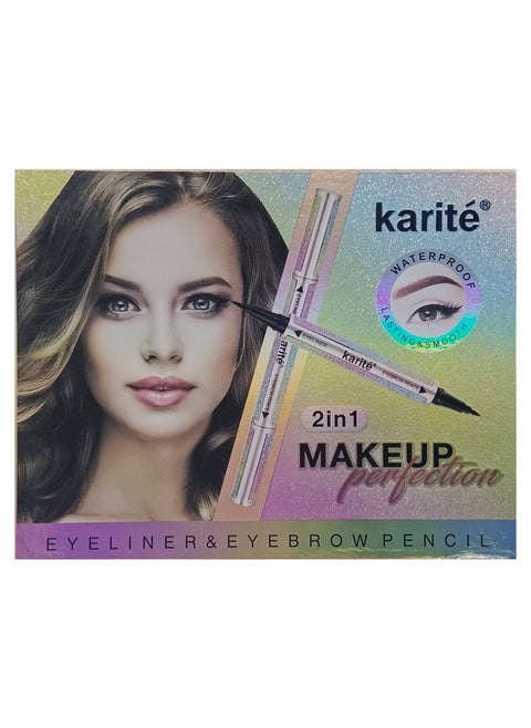 eyeliner &eyebrow pencil 2 in 1 waterproof