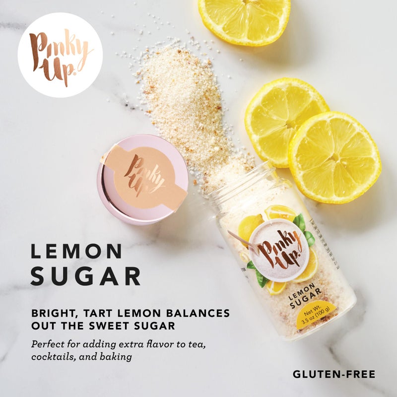 Pinky Up Lemon Sugar, 3.5oz Yellow Flavored Sugar, Sugar Rimmer for Cocktails, Sanding Sugar, Cocktail Rimmer, Home Bar Accessories, Margarita Party - Image 2