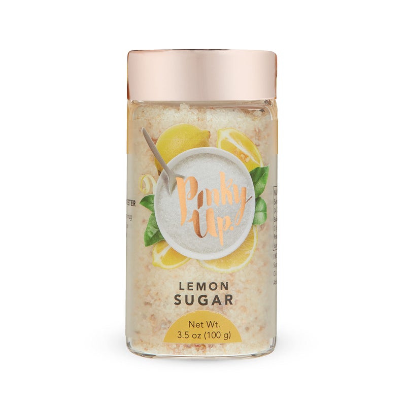 Pinky Up Lemon Sugar, 3.5oz Yellow Flavored Sugar, Sugar Rimmer for Cocktails, Sanding Sugar, Cocktail Rimmer, Home Bar Accessories, Margarita Party - Image 1