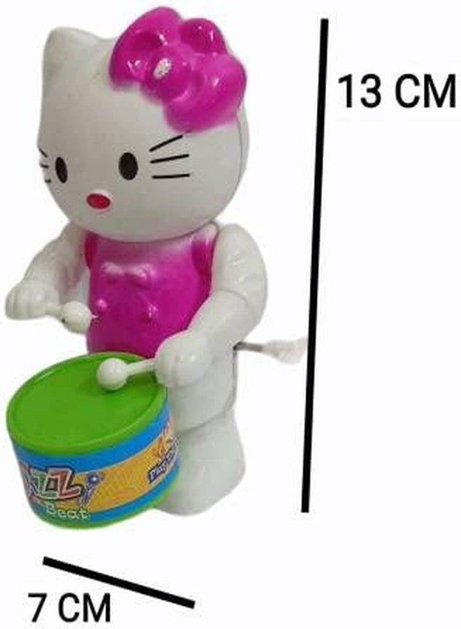 ROSEFAIR Cute Drummer Toy with Drumming and Dancing Action for Kids Baby Rattle Toys Set Toddler Kids Key-Operated Toys Kids (KITTY-BLUE-KITTYCAT-PAC-03) - Image 5