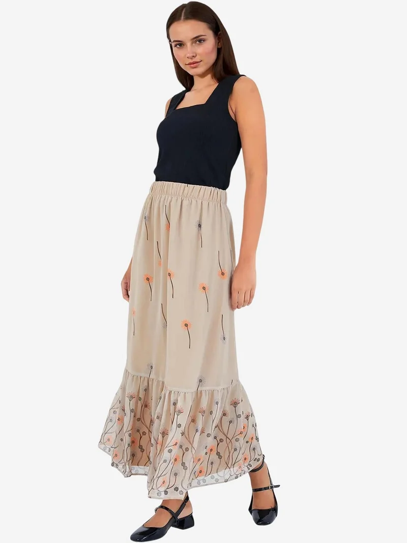 بيغ دارت تنورة ماكسي بطبعة زهور من بي دارت