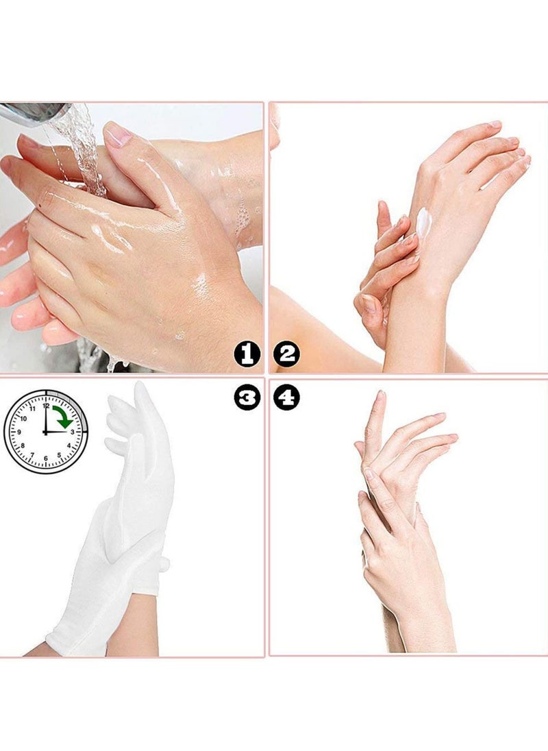 White Cotton Gloves Large Moisturizing For Dry Hands Eczema, Overnight Lotion Spa 6 Pairs Jewelry Inspection Work - pzsku/Z8E22C06C1EBD8674492DZ/45/_/1683532222/930233b6-b535-4a24-97df-8635f8215867