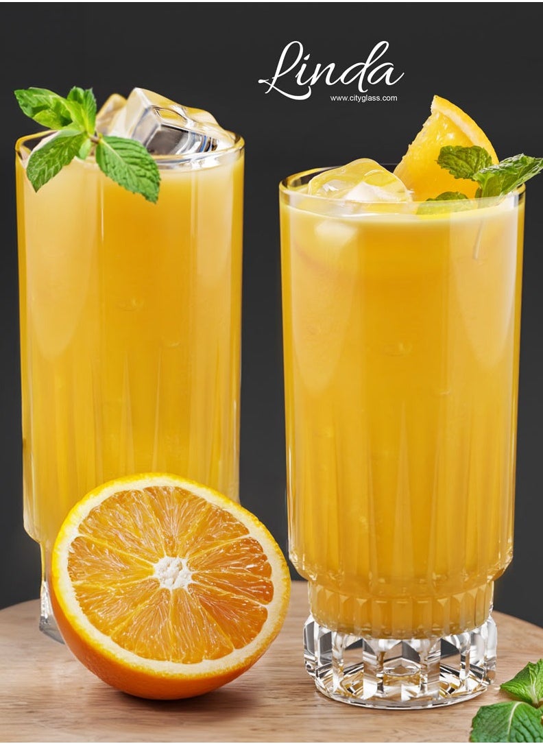 CITY GLASS Linda 27CL - 6* Cup Hiball - tall cup to drink juices from City Glass with high quality and clear glass  - Image 5