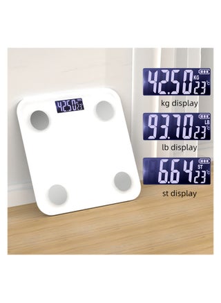 Digital Weight Scale,Bluetooth Body Fat Scale,LED Display and Step-On,Body Composition Monitor Health Analyzer,26x260x2cm,White - view 3