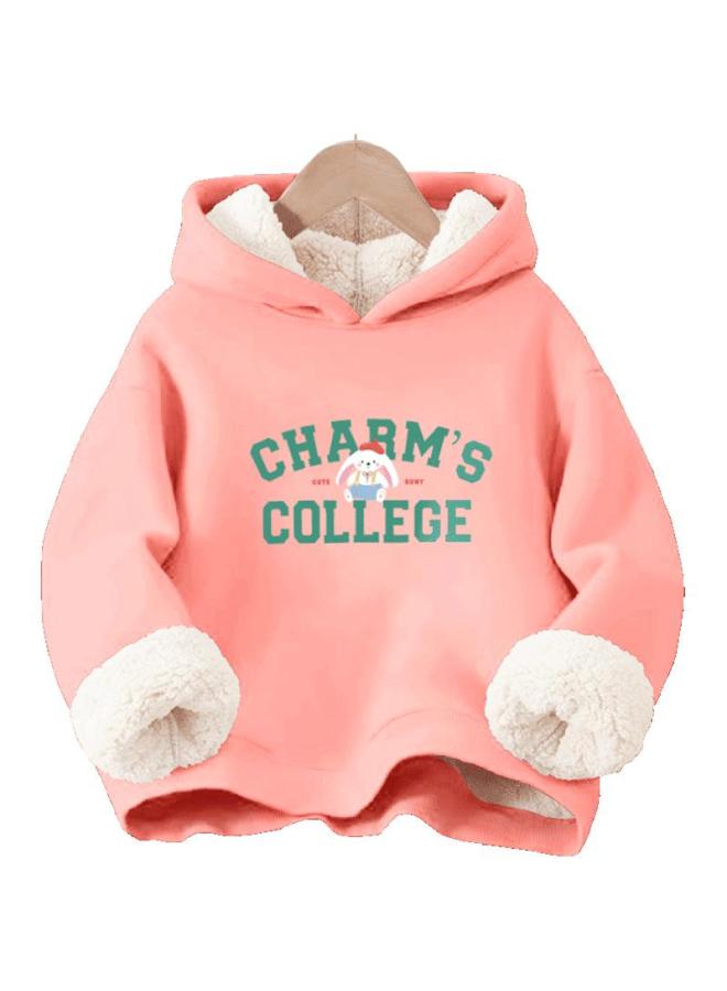 YISHUANGER هودي فليس للبنات بأسلوب خريف شتاء عيد رأس السنة الصينية للأطفال سميك دافئ قمة للبنات الصغيرات جاكيت فضفاض بغطاء رأس عصري - Image 2