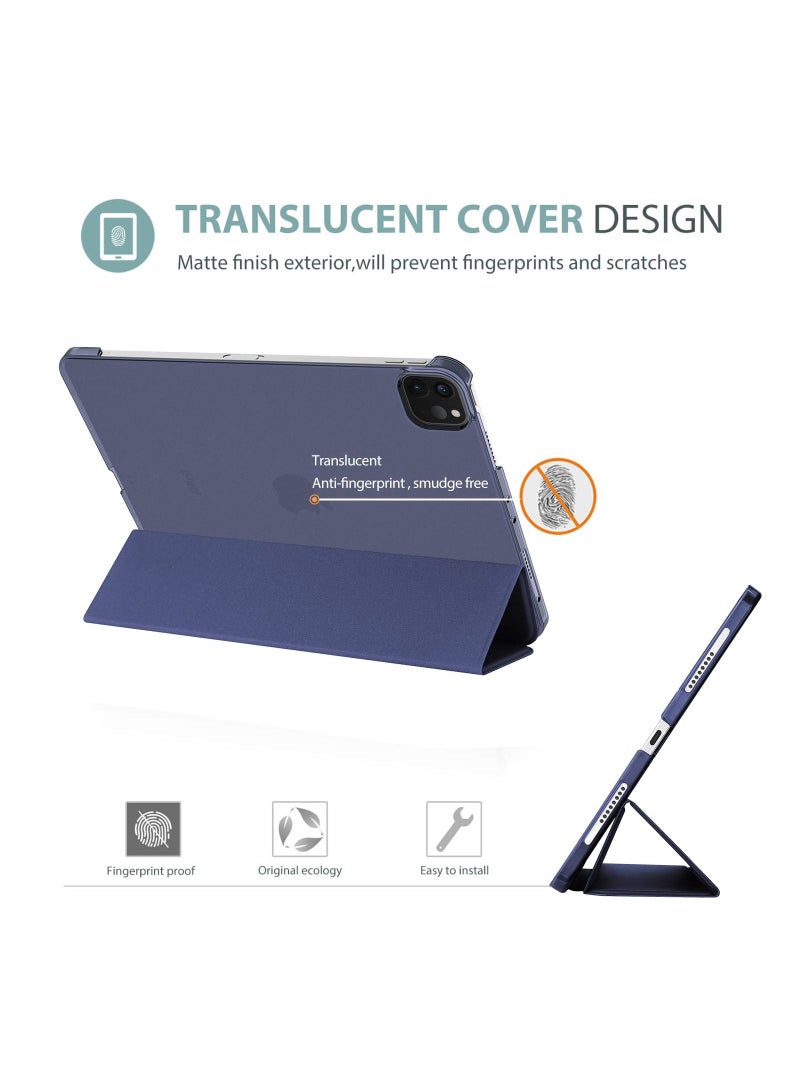 Procases Slim Stand Hard Back Shell Smart Cover for iPad Pro 12.9 Navy - Image 3