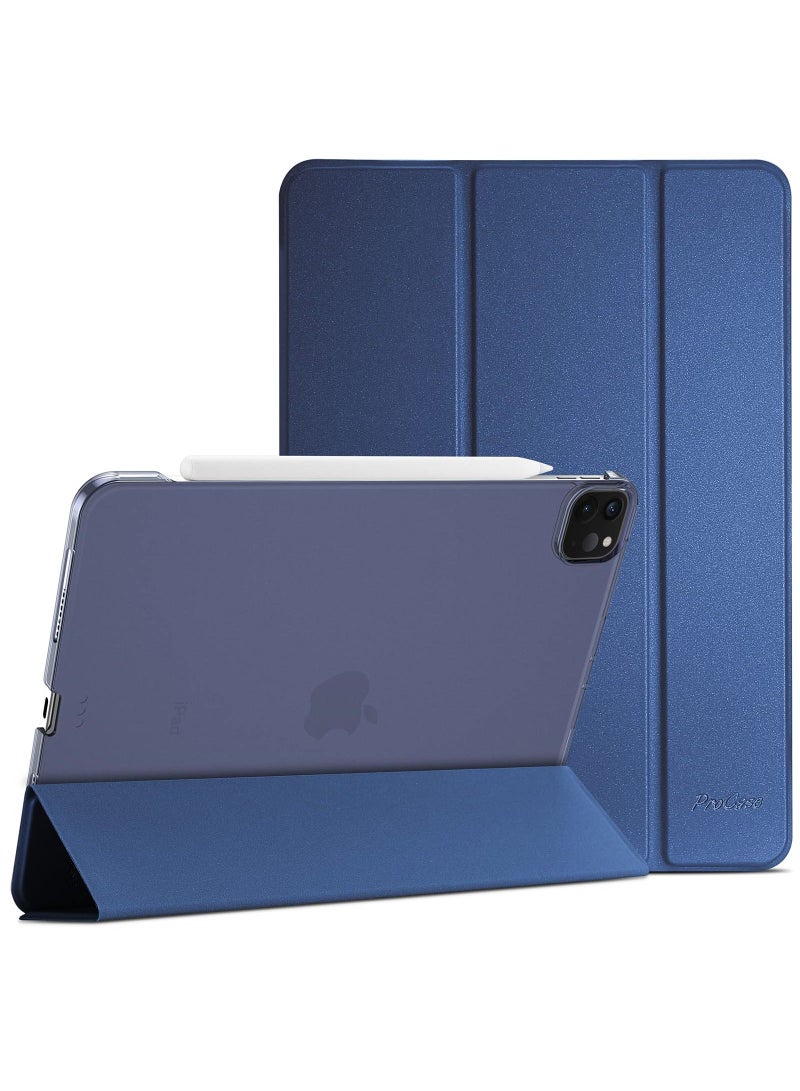 Procases Slim Stand Hard Back Shell Smart Cover for iPad Pro 12.9 Navy - Image 1