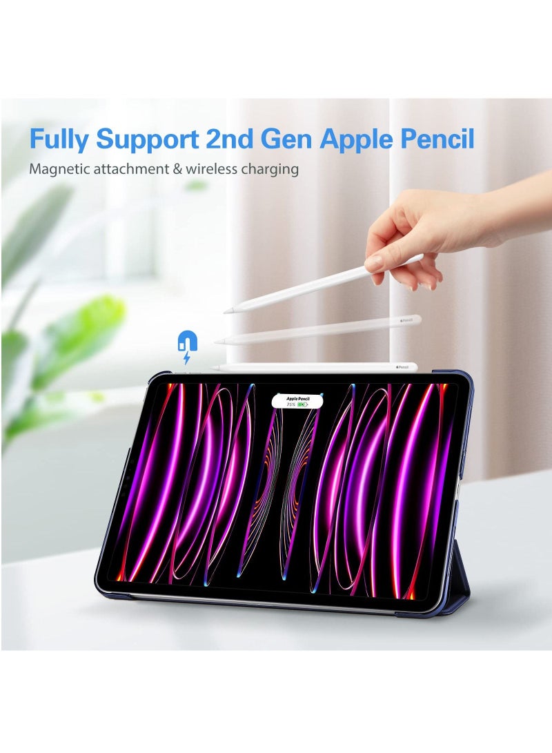 Procases Slim Stand Hard Back Shell Smart Cover for iPad Pro 12.9 Navy - Image 2
