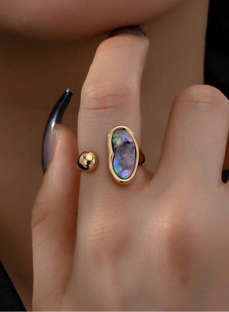 إيكوال خاتم نسائي أنيق من الاستانلس ستيل بمقاس موحد - Image 1