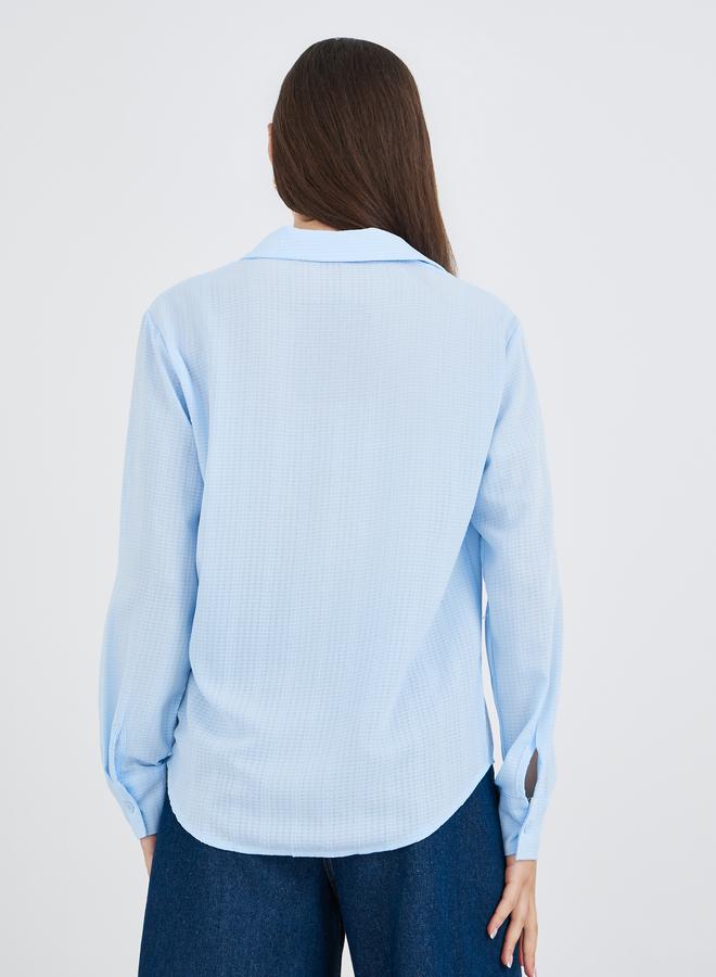 تايك تو بلوزة بقصة عادية وأكمام طويلة - Image 4