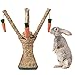 Highland Farms Select Bunny Chew Toys Rabbit Scratching Climbing Tree with Carrot Shaped Toy Handwoven Seagrass Chew Toy for Rabbits Cats Hamsters Gerbils Teeth Grinding - Image 3
