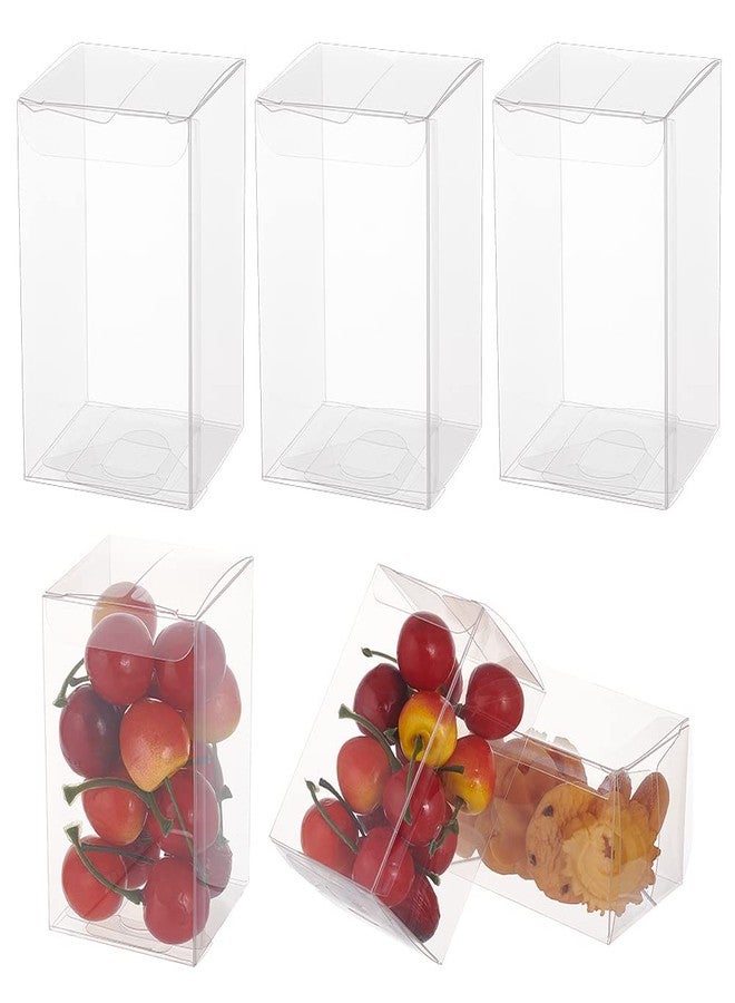 BENECREAT 30PCS 2.3x2.3x4 Film Covered Clear Plastic Party Favor Box for Wedding Party Decor, Choclates, Candy Cookies Favors, Mother's Day Festival Gift Packaging - Image 1