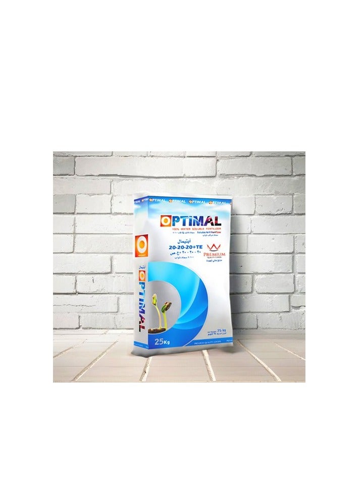 أفضل سماد NPK الأمثل 20-20-20 + TE 100٪ سماد قابل للذوبان في الماء 25 كجم  - Image 2