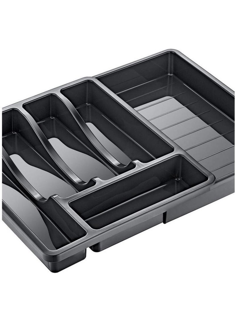 abnturk Plastic Adjustable Sliding Slide Drawer Cutlery Holder Closed SIZE: 30X34, Open SIZE: 30X54  - Image 1