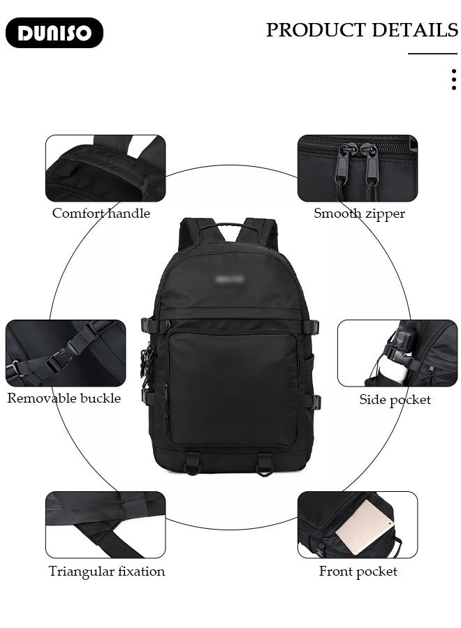 DUNISO Large Capacity Backpack Multifunction Casual Water Resistant Double Shoulder School Bag Computer Backpack Business Durable Laptops Travel Backpacks Outdoor Bags - Image 3