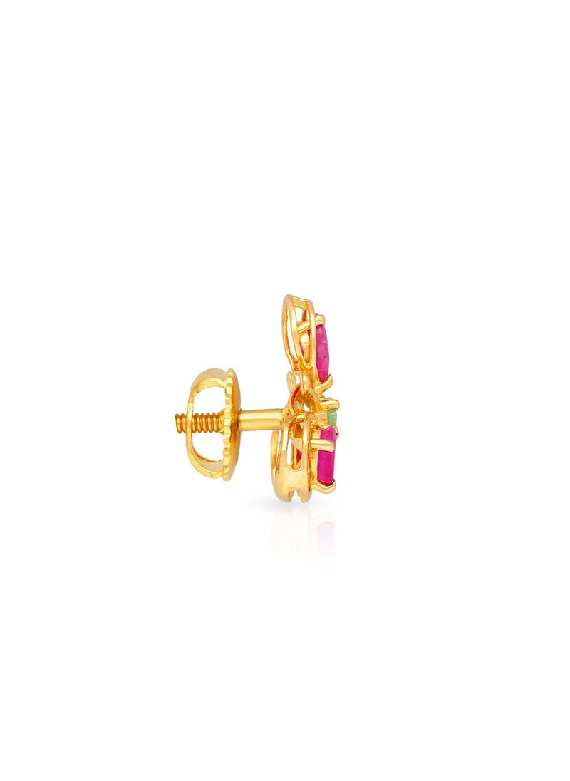 Malabar Gold and Diamonds 22 Carat 916 Purity Precia Gemstone Earrings PGNFNC364ER1Y  - Image 2