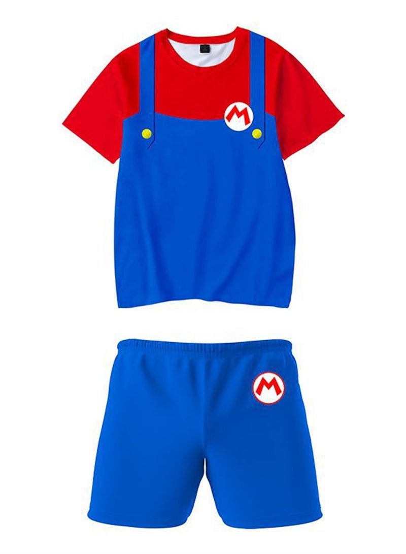 Super Mario 3D digital printing personalized breathable T-shirt shorts set - Image 1