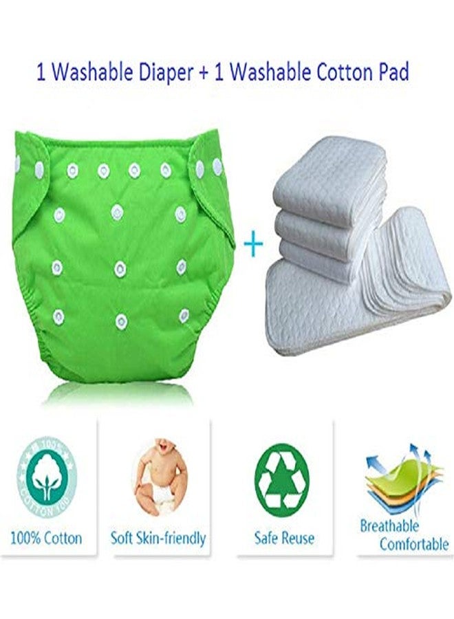 Toytle Eco-Friendly Cloth Diaper: Adjustable Reusable, Fits Newborn to 2 Years, Washable - 1 Pack | Soft Cotton, Durable, Leak Protection, Colors May Vary - Image 2