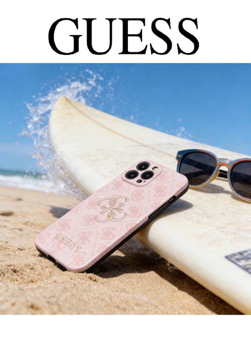 GUESS Luxurious retro texture for iPhone 16 Pro Max case. - Image 2