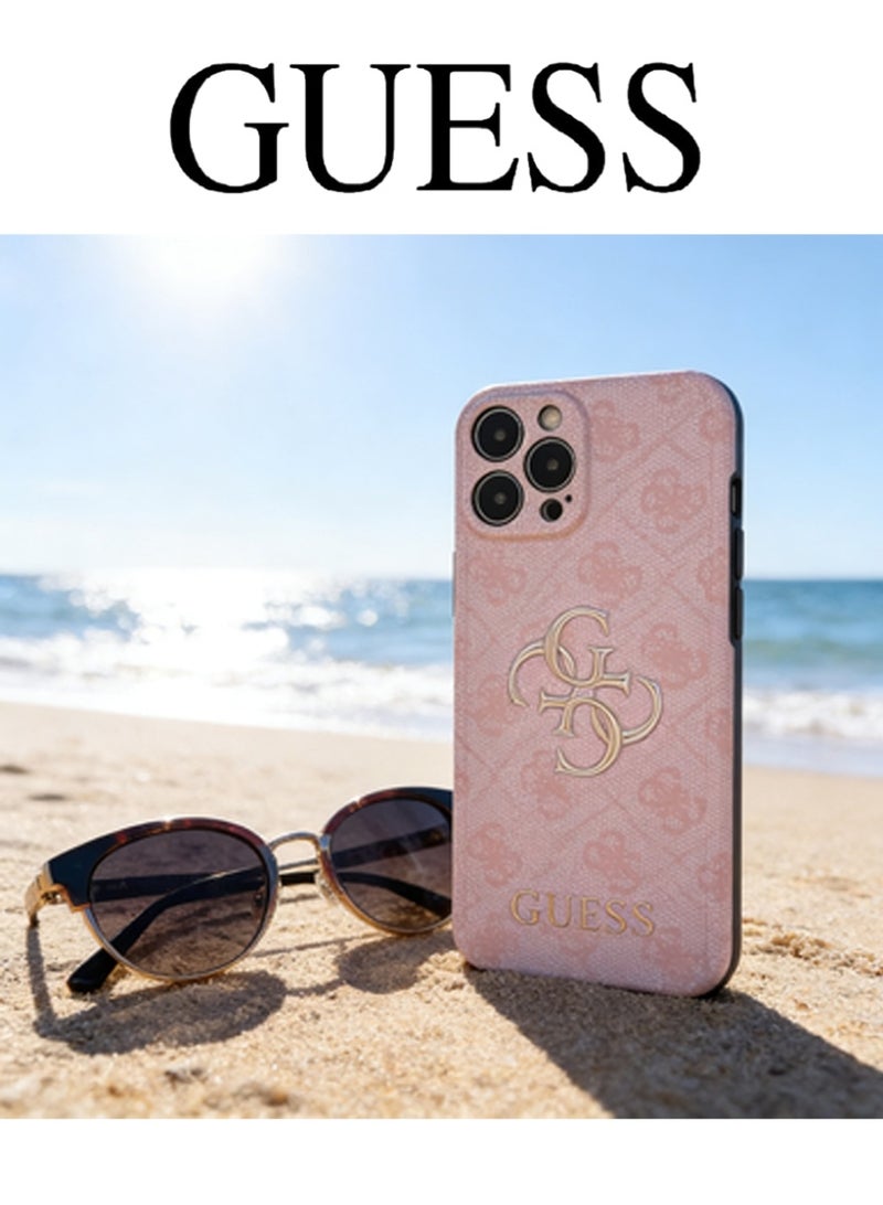 GUESS Luxurious retro texture for iPhone 16 Pro Max case. - Image 1