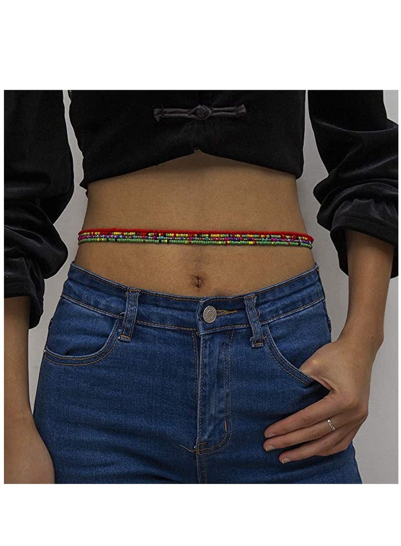 Waist Beads for Stretchy African Waist Beads for Women Belly Beads Chain Plus Size with String and Charms
