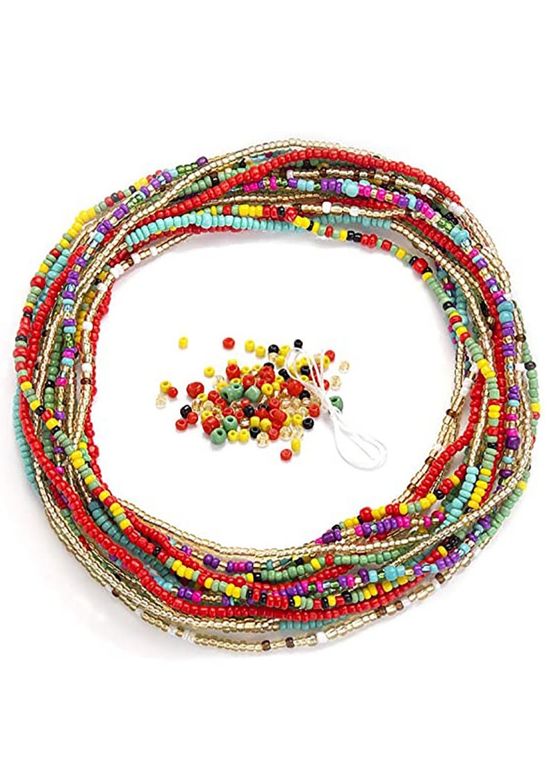 Waist Beads for Stretchy African Waist Beads for Women Belly Beads Chain Plus Size with String and Charms