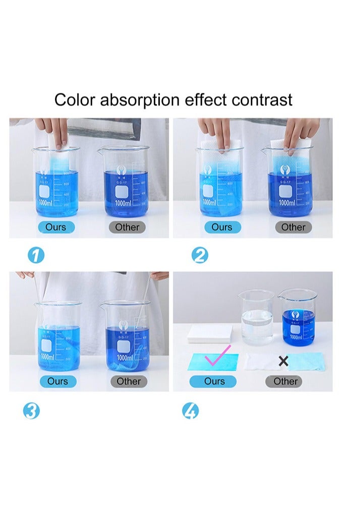 بوفان ورق امتصاص صبغ الملابس - ابتكار صديق للبيئة، مضاد للبقع، مناسب لمجموعة متنوعة من الغسالات، يحافظ على الملابس زاهية الألوان لفترة طويلة، موفر للطاقة والوقت ومريح، يمنع اختلاط الألوان، خالٍ من العطور - 100 ورقة - Image 3