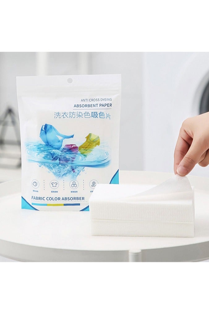 بوفان ورق امتصاص صبغ الملابس - ابتكار صديق للبيئة، مضاد للبقع، مناسب لمجموعة متنوعة من الغسالات، يحافظ على الملابس زاهية الألوان لفترة طويلة، موفر للطاقة والوقت ومريح، يمنع اختلاط الألوان، خالٍ من العطور - 100 ورقة - Image 4