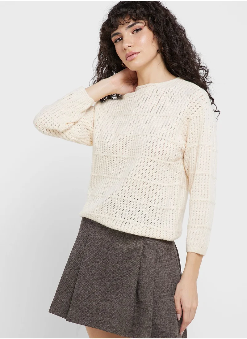 ELLA Mesh Knit Sweater