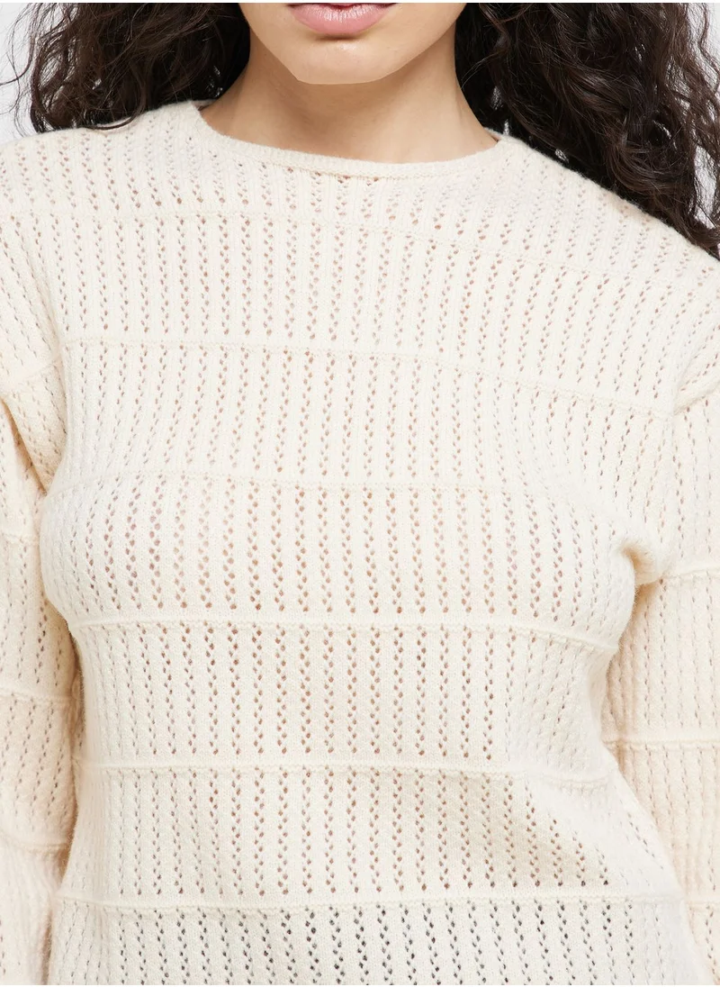 ELLA Mesh Knit Sweater