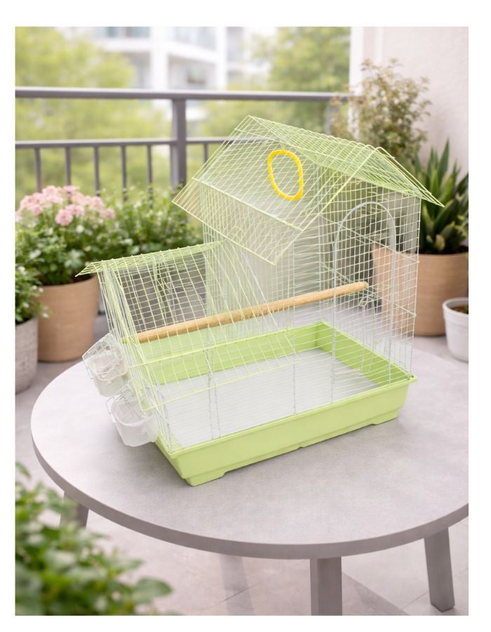 Petto Bird Cage for Small Birds | Durable Metal Cage with Tray | 35 × 28 × 45 cm - Image 1