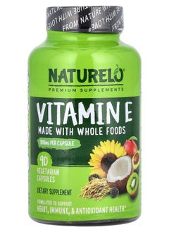 NATURELO Vitamin E 180 mg 90 Vegetarian Capsules  - Image 1