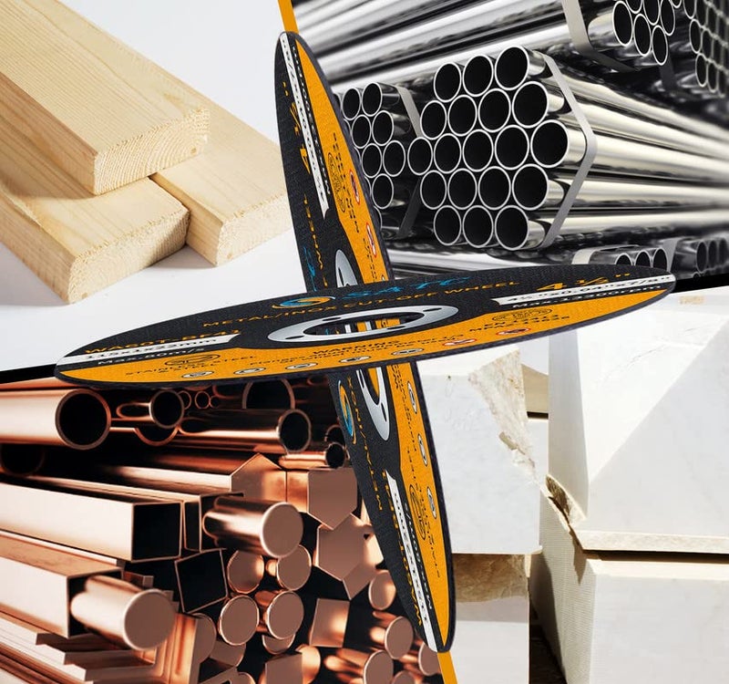 S SATC قرص قطع S SATC 4 1/2 بوصة 50 قطعة لقرص القطع 4.5"x.040"x7/8" لآلة الطحن الزاوية قرص قطع معدني وفولاذ مقاوم للصدأ فائق النحافة - Image 4