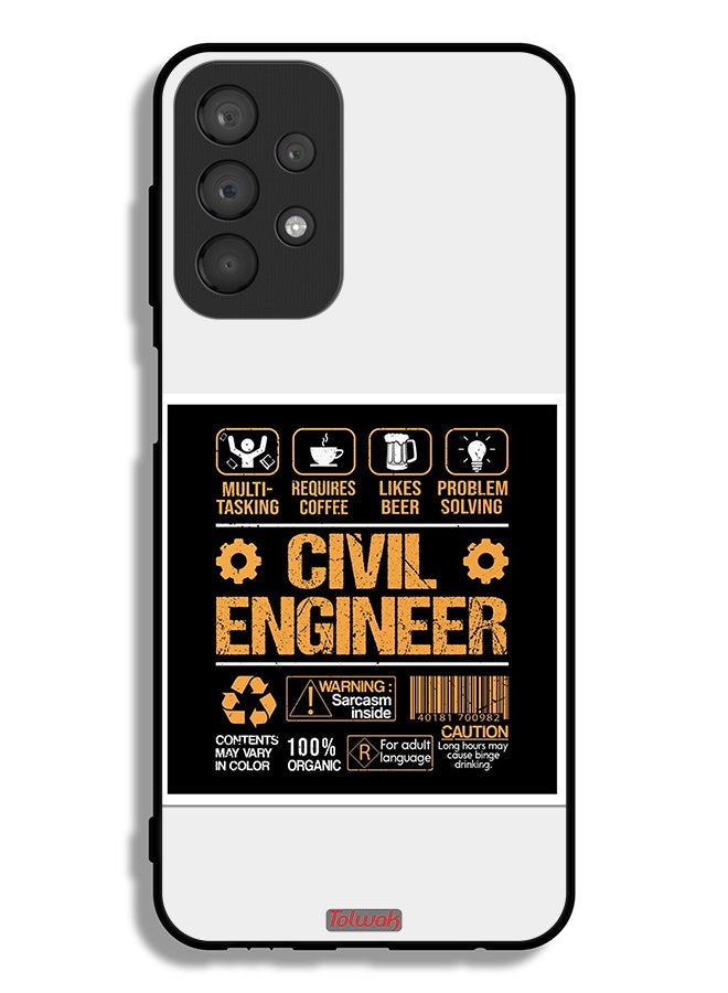 Tolwak Samsung Galaxy A23 4G Protective Case Cover Civil Engineer Sticker - Image 1