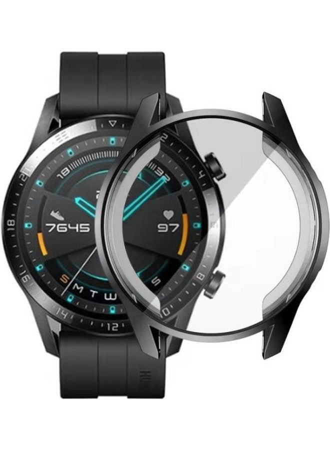 NIBEMINENT Plating TPU All-Inclusive Protective Shell For Huawei GT2 46MM Black - Image 1