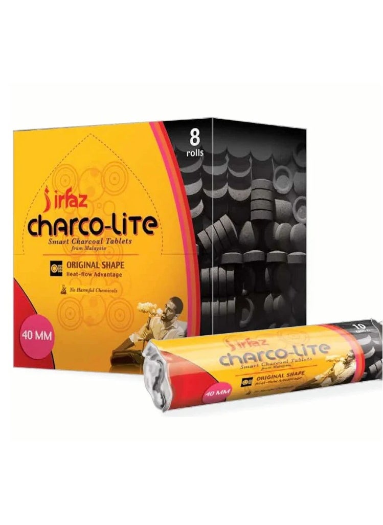 irfaz 80-Piece Quick Ignite Bakhoor Charcoal Tablets – 40MM for Fast & Even Burning  - Image 2