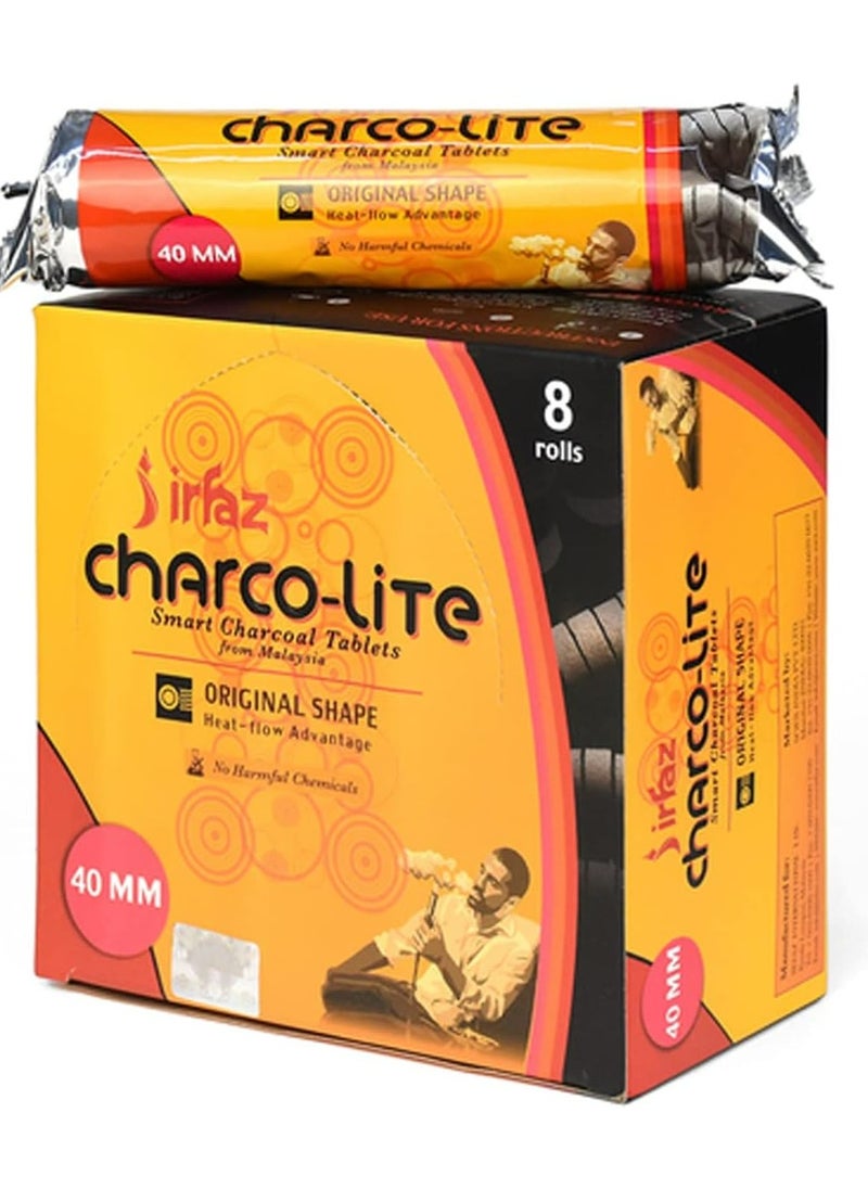 irfaz 80-Piece Quick Ignite Bakhoor Charcoal Tablets – 40MM for Fast & Even Burning  - Image 1