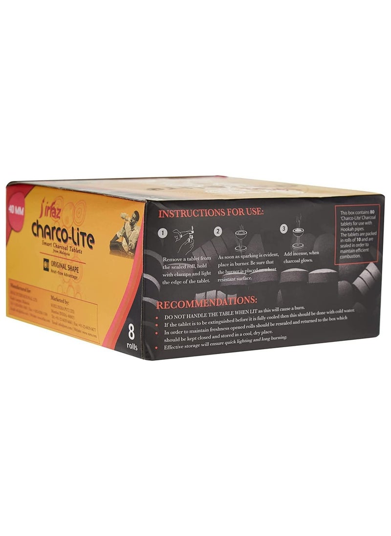 irfaz 80-Piece Quick Ignite Bakhoor Charcoal Tablets – 40MM for Fast & Even Burning  - Image 4