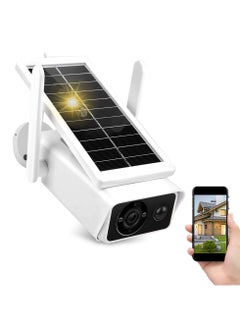 KASTWAVE 1080P Solar Surveillance Camera, IP66 Waterproof WiFi Security Camera, Support WiFi/AP Hotspot Connection, with IR Night Vision + PIR Motion Detection + Low-Power Consumption + 2 Way Audio Talk  - Image 1