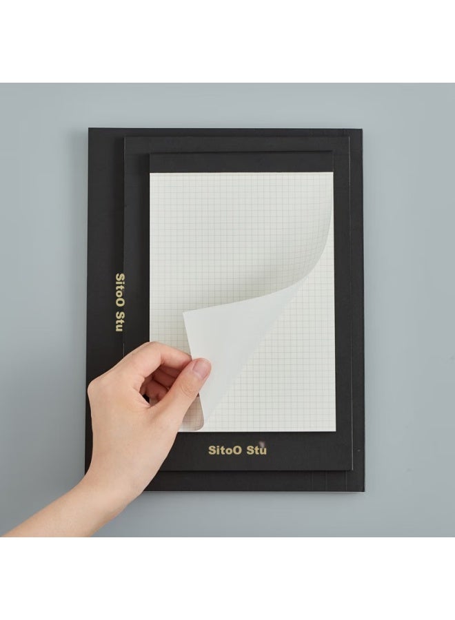 Sitoo High-quality Scratch Paper Notebook, B5 Size, Small Grid Paper, Draft Paper, Tear-off Sticky Notes, Notebook, English Notebook, Grid Notebook, 80 Sheets Per Book - Image 2
